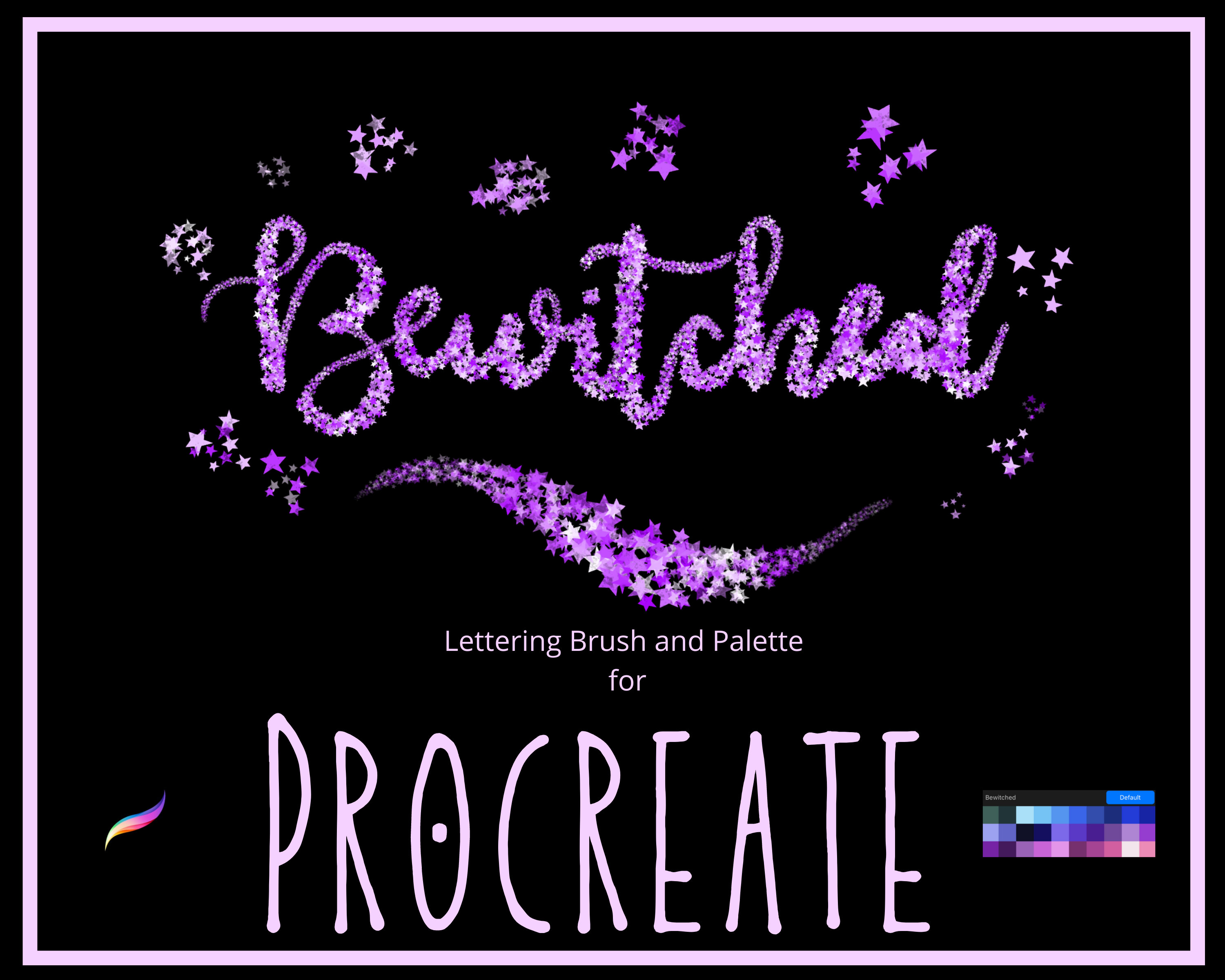 Bewitched Starry Procreate Lettering Calligraphy Brush - Includes 2 ...