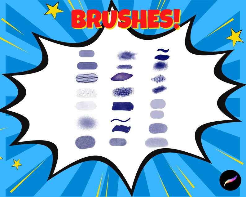 Comic Brushes for Procreate X 24 Instant Download Etsy UK
