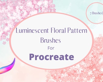 Procreate Luminescent Floral Muster Pinsel X 7 - direkter Download!