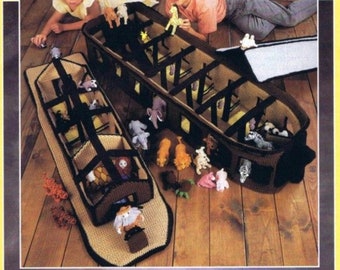 Vintage Häkelmuster / Arche Noah / Zootiere / Amigurumi Spielzeug Muster / Safari / Bauernhof / Kinderzimmer Dekoration / Digital Download