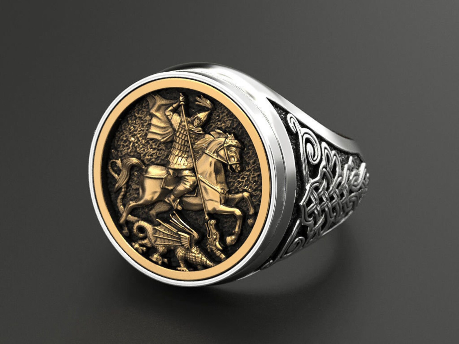 Unique Mens Rings Sovereign Ring St Ring Roman Etsy UK