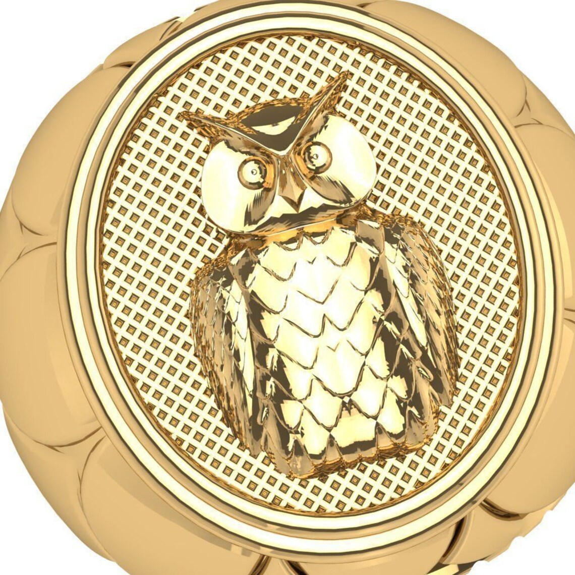 14K Gold Over Eule Ring Mann Eule Ring Eule Kopf Ring Vogel | Etsy