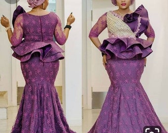 short african lace dresses