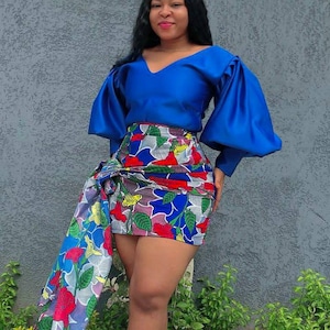 African summer dress, short party dress.
