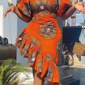 African summer dress/ design/party wears,African Fashion, for women,Available in colours/Hand made dress