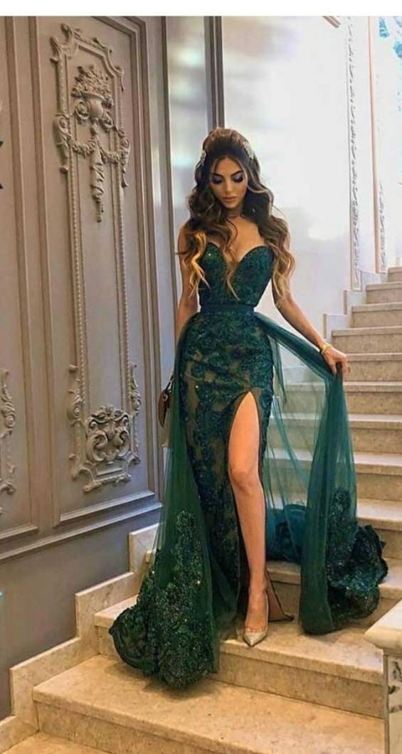 Mermaid Sage Green Sweetheart Formal Dress – alinanova