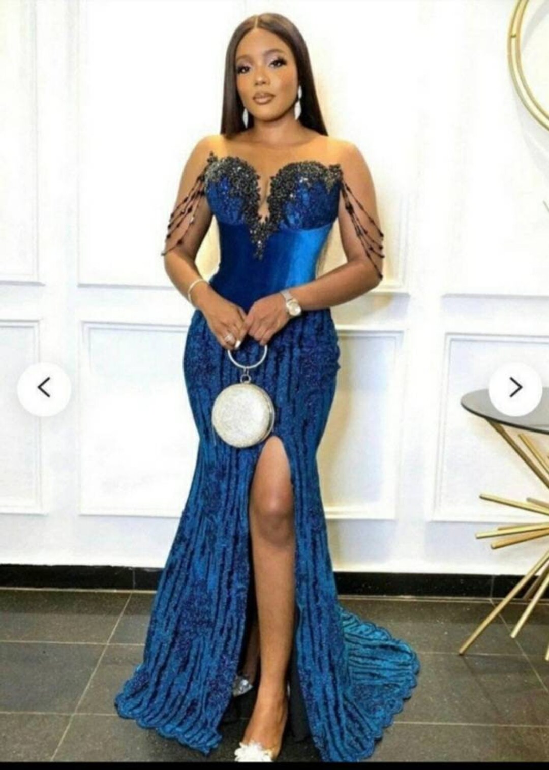 blue prom dresses, evening dresses,party dresses, sexy formal dress Y4023 main image 1