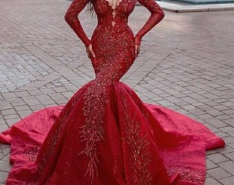 Prom Dress Long Mermaid - Etsy