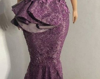 Afrikanisches Spitzenkleid, afrikanisches Partykleid, afrikanische Mode, afrikanische Kleidung für Frauen, bereit, Kleidung zu tragen
