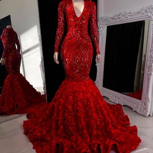 African women mermaid prom dress,engagement gown,African Clothing for women,party dress,Christmas dress. Available in other colours