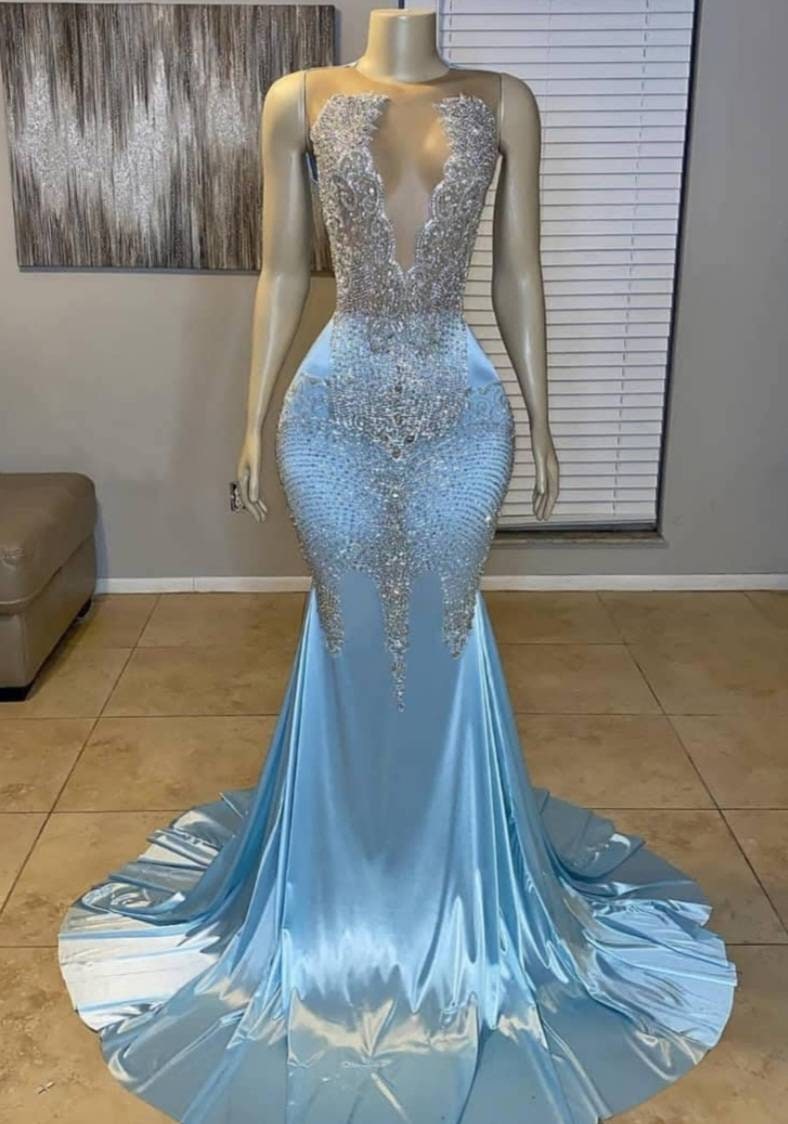Sexy Blue Prom Dress Etsy Canada