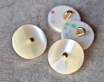 10 Bottoni In Madreperla Rosa Antichi Anni '30 - Autentici, 11mm, Per Camicie E Giacche