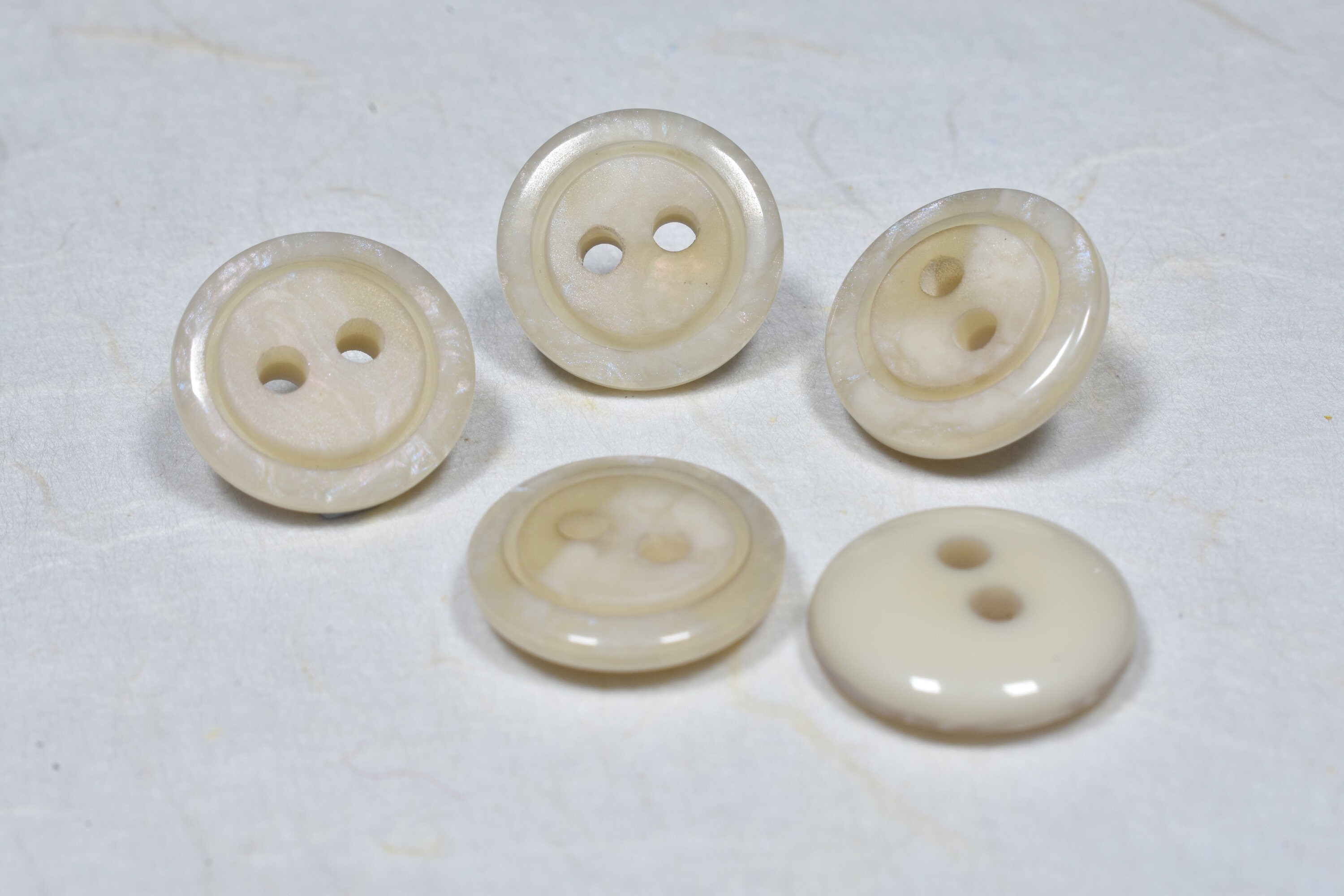 10, 12.5mm/20l Cream Marble Look Buttons,2 Hole Stone Effect Raised ...