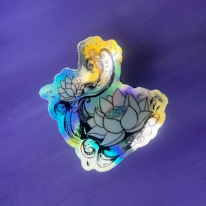 Holographic Lotus 2&quot; x 2&quot; Vinyl Stickers