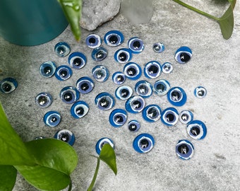 Evil Eye Amulets made from Glass Garden Bubbles