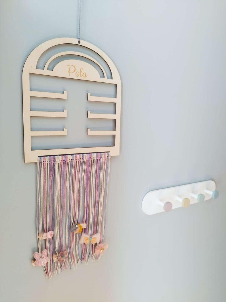 Personalized Organizer Hair Clips Storage Nursery Baby Room Accessories