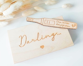 Wooden Pregnancy Test | Personalized Pregnancy Announcement | Baby Announcement | Baby Reveal | Wooden Birth Gift