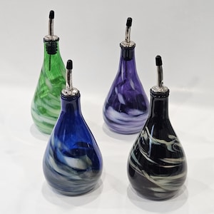 olive oil dispenser | olive oil bottles Bottle | Handblown Glass | Olive Oil | Soap | Vinegar | Bar Accessories | Gift | blown glass art