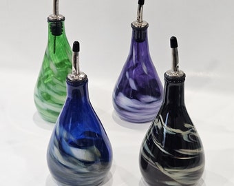 olive oil dispenser | olive oil bottles Bottle | Handblown Glass | Olive Oil | Soap | Vinegar | Bar Accessories | Gift | blown glass art