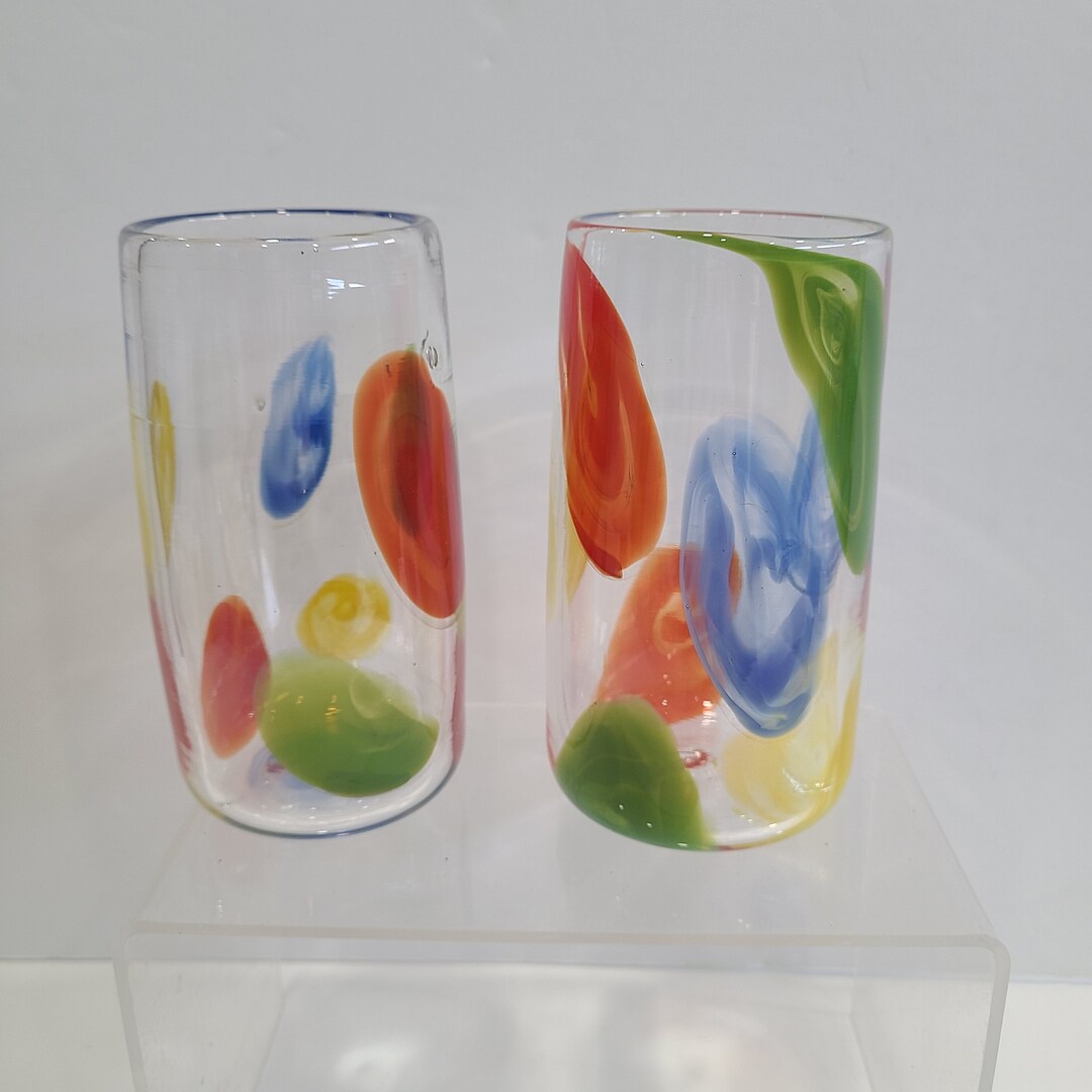 Wine Glasses Water Glasses Hand Blown Drinkware Handmade Etsy