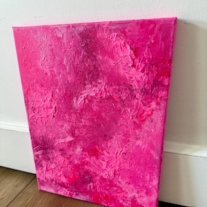 Pink Wall Art Original Abstract Dopamine art Gradient Ombre art Neon Canvas Wall Art Large Wall Art Contemporary Art Living Room Aura