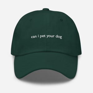 Can I Pet Your Dog Baseball Hat, Dog Mom Hat, Dog Dad Hat, Puppy Doggie Pet Lover Gift, Embroidered Baseball Dad Cap