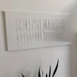 Large White Textured Canvas | Wabi-Sabi Wall Art | Abstract Modern Art | Minimalist Home Wall Decor | Neutral White 3D Sculptural Painting