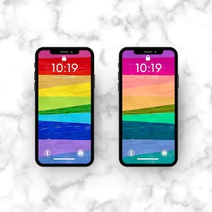 Regenbogen Phone Wallpaper | Bunte Streifen | Telefon Hintergrund | iPhone Hintergrund | Sofortiger digitaler Download