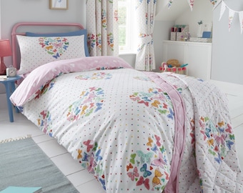 Butterfly bedding | Etsy Pink, Butterfly Bedding Set. Girls