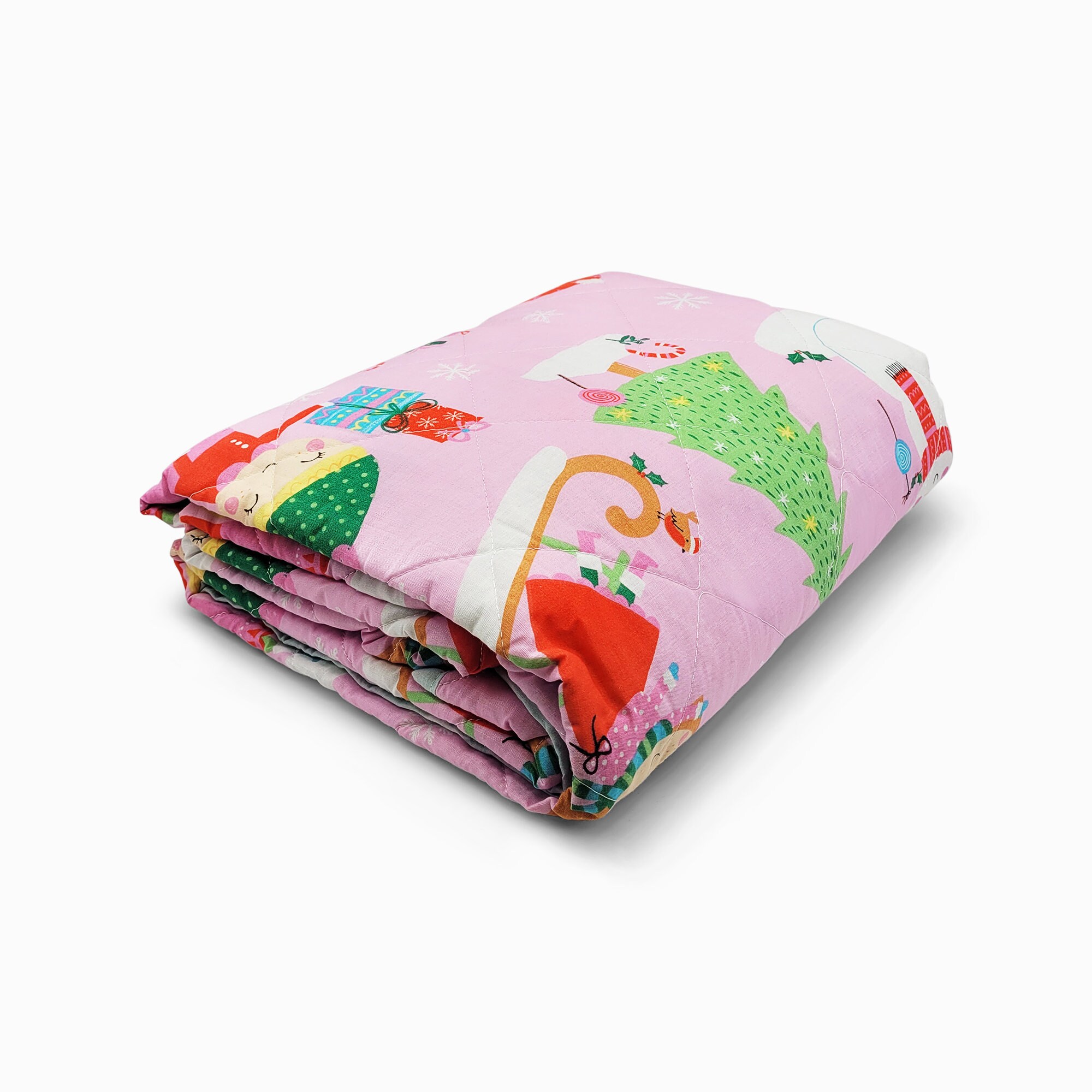 Catherine Lansfield Bedding Christmas Bedding Baby Its Cold Outside Duvet Cover Set With Pillowcases Pink