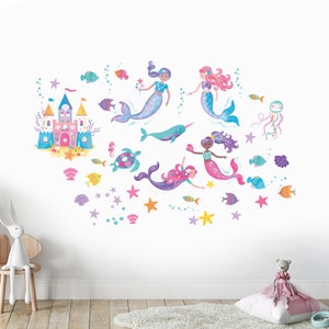 Happy Linen Company Girls Kids Magic Mermaids Purple 65 X 25 Inch