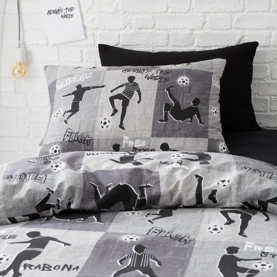 Boys grey duvet cover discount