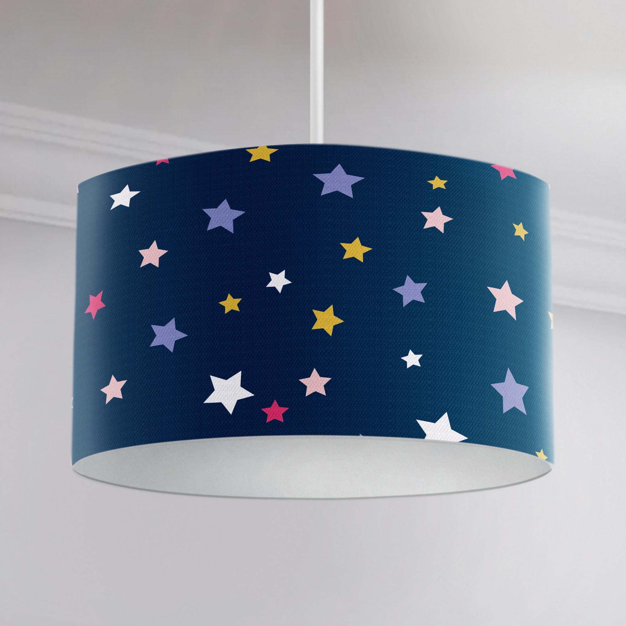 Dinosaurier Lampenschirm Fürs Kinderzimmer – Blauer Print, 18x21 Cm, Für Glühbirne Bis 60 W | Made In UK