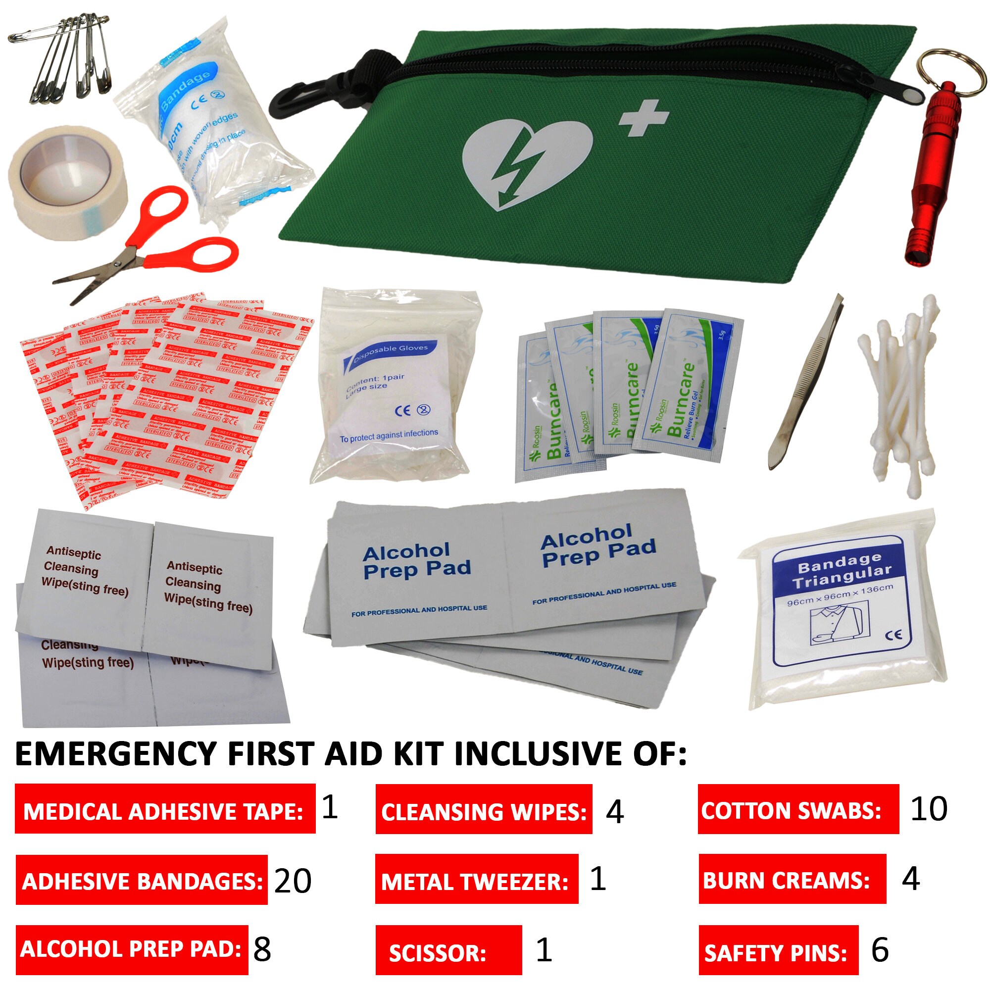 Car Emergency Roadside Assistance Kit 112 Pieces First Aid Etsy
