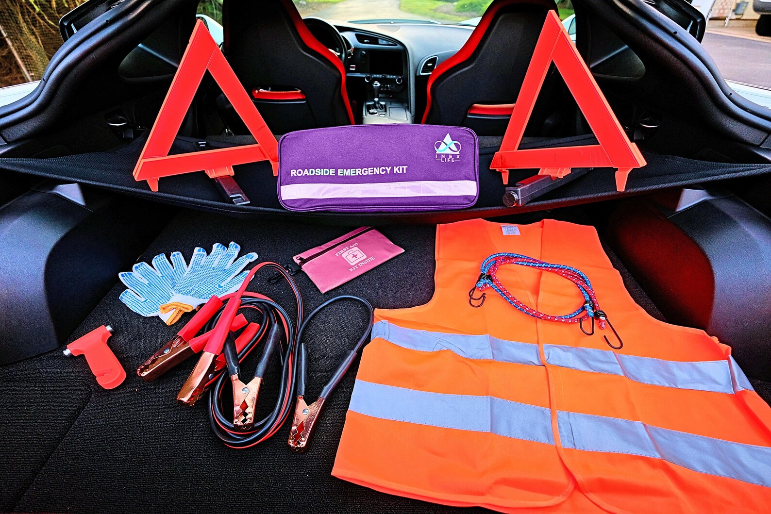 Car Emergency Roadside Assistance Kit 112 Pieces First Aid Etsy