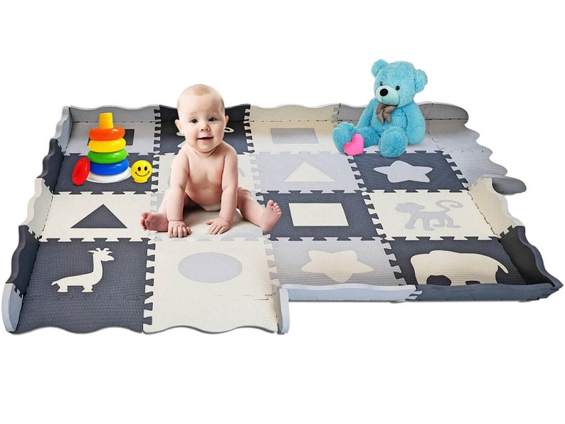 Soft Foam Baby Play Mat Interlocking Floor Tiles Extra Etsy