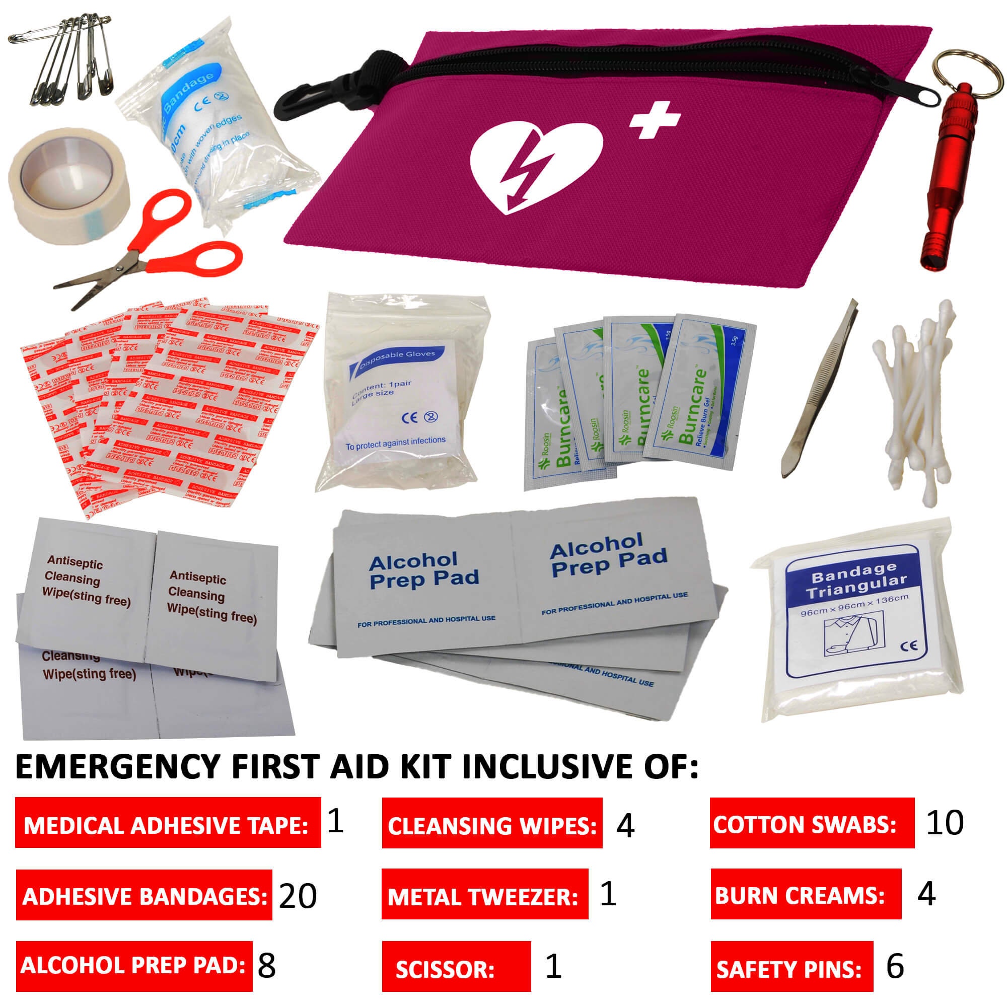 Car Emergency Roadside Assistance Kit 112 Pieces First Aid Etsy