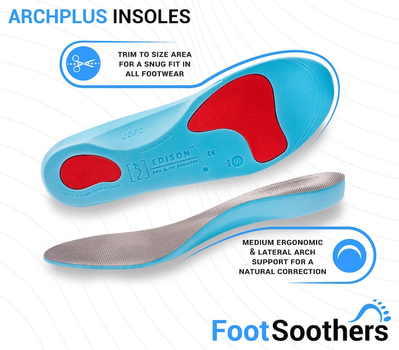 Plantar Fasciitis Insoles Orthotic ARCHPLUS Full Length by Edison XXII