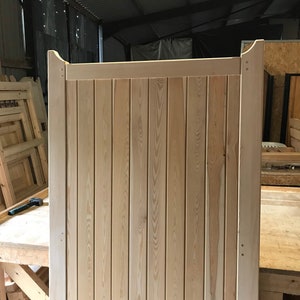 Wooden Side Access Gate Vertical Boards Front View