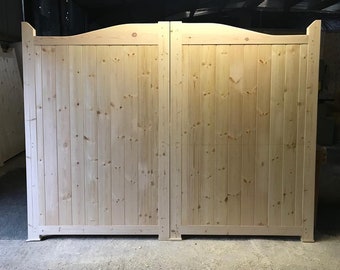 Wooden Gates Fully Boarded Design New Garden Driveway Bespoke Gate 3/' And 3/' 6/'/'
