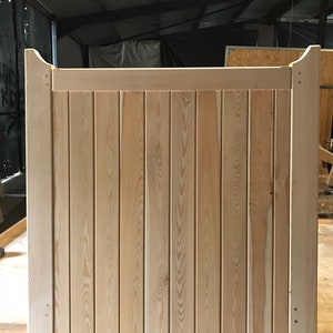 Wooden Garden Access Gate Vertical Boards Front View