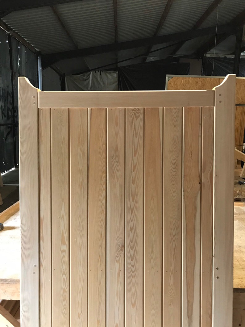 Wooden Garden Access Gate Vertical Boards Front View