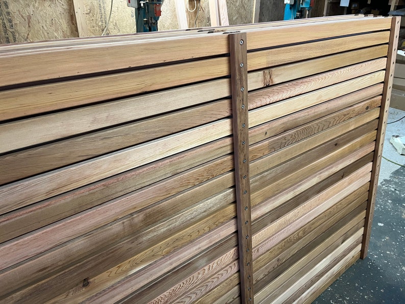 Wooden Fence Panels Modern Garden Ideas Cedar Iroko Sapele Etsy UK