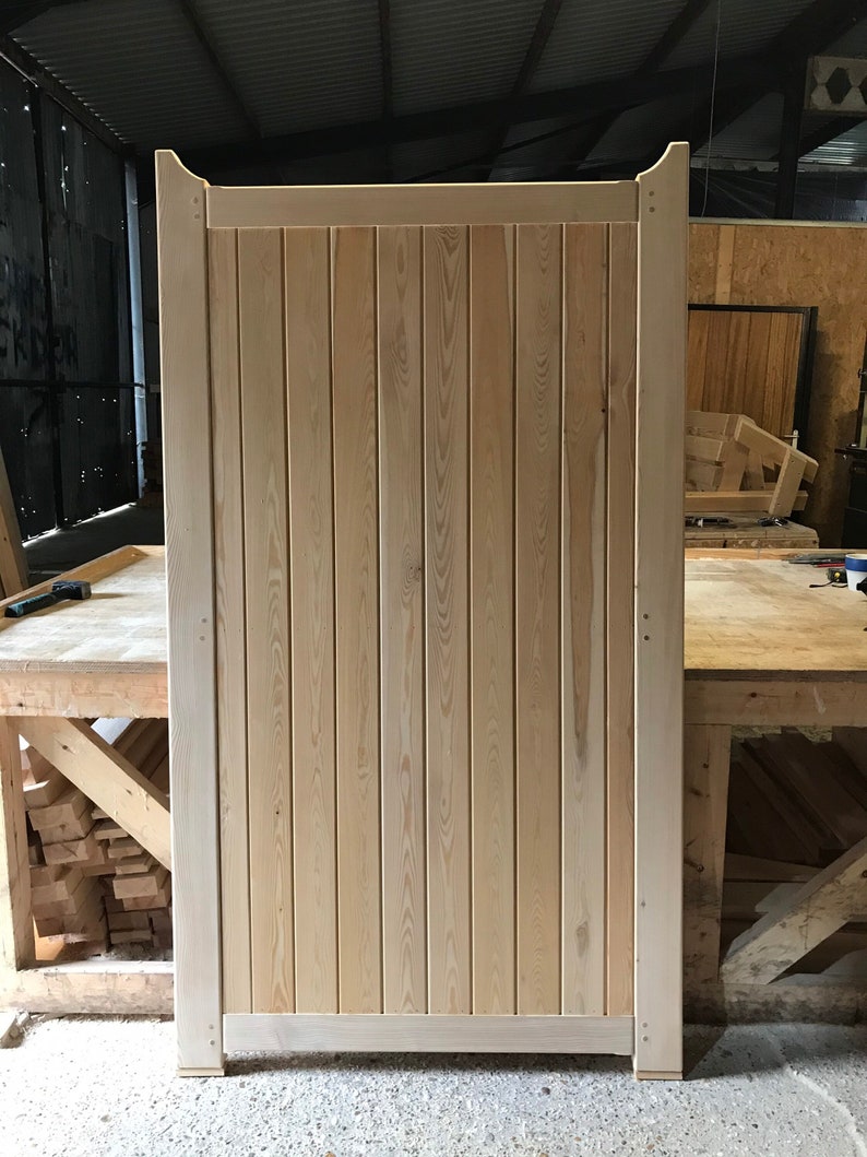 Wooden Garden Gate Vertical Boarded Front View