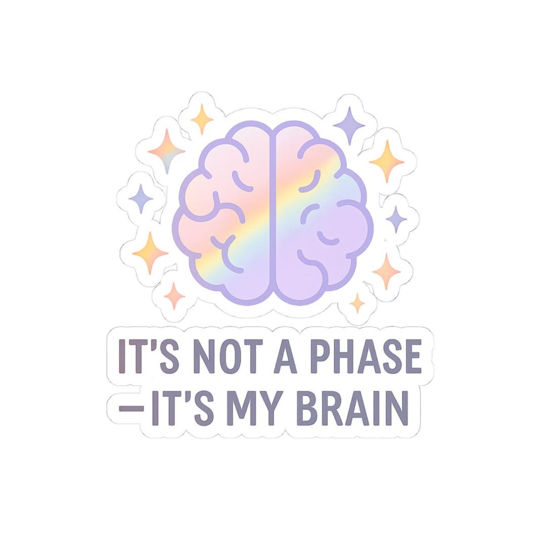 Colorful Brain Sticker, Neurodiversity Affirming - Etsy