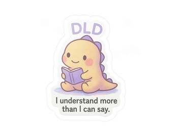 Adesivo per la consapevolezza del disturbo evolutivo del linguaggio, regalo di supporto per DLD