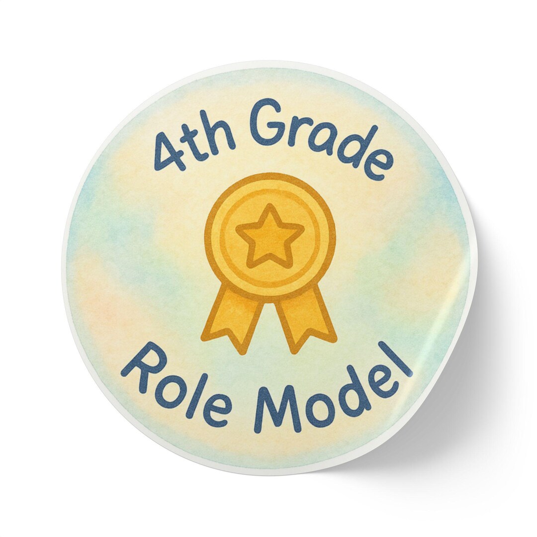 4th Grade Role Model Round Sticker Label Rolls | Classroom Reward ...