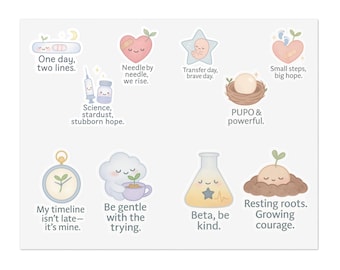 TTC/IVF Planner Stickers: Stickers om je vruchtbaarheidstraject bij te houden