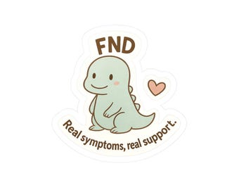 FND Awareness Dinosaur Sticker, Neurological Disorder Symbol