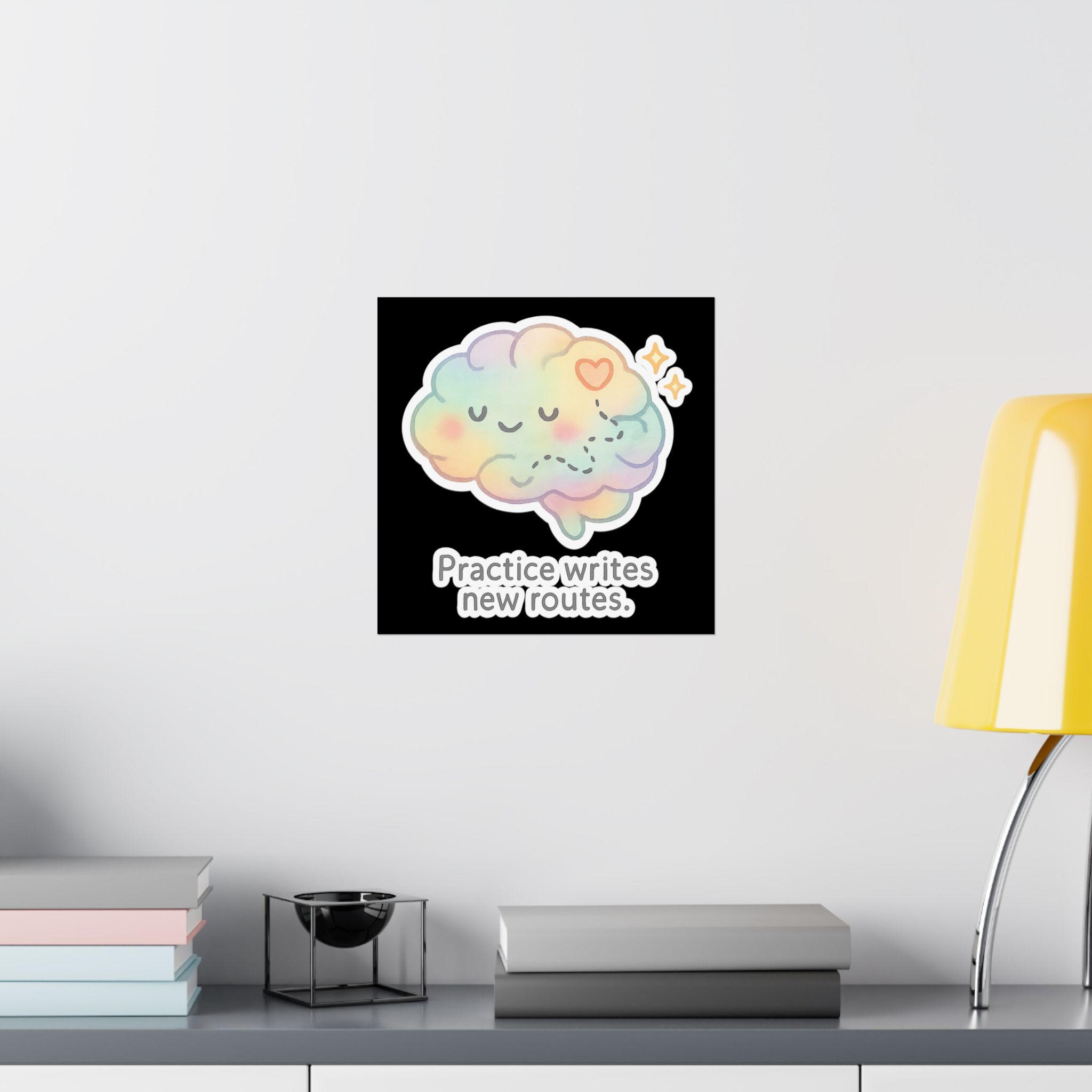 Colorful Brain Motivational Poster: Positive Affirmation Wall Art - Etsy